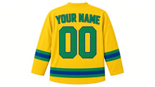 Load image into Gallery viewer, Brazil Original Hockey Jersey in Yellow, back view with your name and number