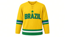 Load image into Gallery viewer, Brazil Original Hockey Jersey in Yellow, front view – custom name and number