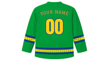 Load image into Gallery viewer, Brazilian Independence Day Original Hockey Jersey in Green, back view with your name and number