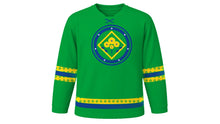 Load image into Gallery viewer, Brazilian Independence Day Original Hockey Jersey in Green, front view – custom name and number