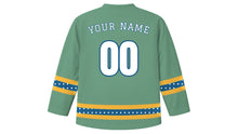 Load image into Gallery viewer, Brisbane Original Hockey Jersey in Eucalyptus, back view with your name and number
