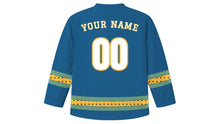 Load image into Gallery viewer, Brisbane Original Hockey Jersey in River Blue, back view with your name and number