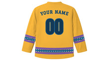 Load image into Gallery viewer, Brisbane Original Hockey Jersey in Sunshine Yellow, back view with your name and number