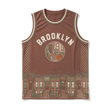 Load image into Gallery viewer, Brooklyn Brownstone Original Basketball Jersey in Brownstone, front view – custom name and number