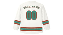 Load image into Gallery viewer, Bruges Original Hockey Jersey in Swan White, back view with your name and number