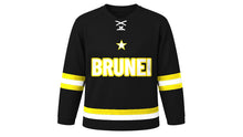 Load image into Gallery viewer, Brunei Original Hockey Jersey in Black, front view – custom name and number