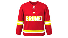 Load image into Gallery viewer, Brunei Original Hockey Jersey in Red, front view – custom name and number