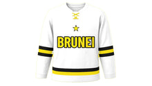 Load image into Gallery viewer, Brunei Original Hockey Jersey in White, front view – custom name and number