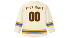 Load image into Gallery viewer, Brussels Original Hockey Jersey in Cream, back view with your name and number