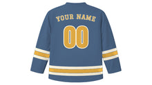 Load image into Gallery viewer, Brussels Original Hockey Jersey in Slate Blue, back view with your name and number