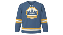Load image into Gallery viewer, Brussels Original Hockey Jersey in Slate Blue, front view – custom name and number