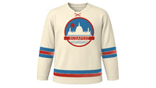 Load image into Gallery viewer, Budapest Original Hockey Jersey in Cream, front view – custom name and number