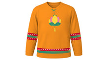 Load image into Gallery viewer, Buddha's Birthday Original Hockey Jersey in Saffron, front view – custom name and number