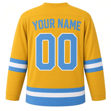 Load image into Gallery viewer, Buenos Aires Original Hockey Jersey in Gold, back view with your name and number
