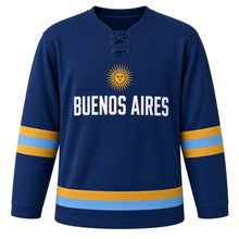 Load image into Gallery viewer, Buenos Aires Original Hockey Jersey in Navy, front view – custom name and number