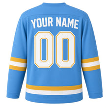 Load image into Gallery viewer, Buenos Aires Original Hockey Jersey in Sky Blue, back view with your name and number
