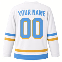 Load image into Gallery viewer, Buenos Aires Original Hockey Jersey in White, back view with your name and number