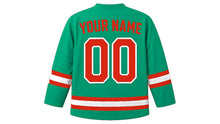 Load image into Gallery viewer, Bulgaria Original Hockey Jersey in Green, back view with your name and number