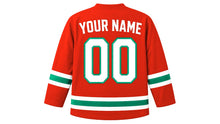 Load image into Gallery viewer, Bulgaria Original Hockey Jersey in Red, back view with your name and number