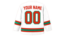 Load image into Gallery viewer, Bulgaria Original Hockey Jersey in White, back view with your name and number