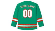 Load image into Gallery viewer, Bulgarian Liberation Day Original Hockey Jersey in Green, back view with your name and number