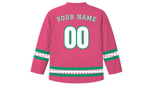Load image into Gallery viewer, Bulgarian Liberation Day Original Hockey Jersey in Rose Pink, back view with your name and number
