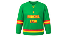 Load image into Gallery viewer, Burkina Faso Original Hockey Jersey in Green, front view – custom name and number