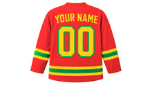 Load image into Gallery viewer, Burkina Faso Original Hockey Jersey in Red, back view with your name and number