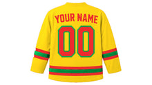 Load image into Gallery viewer, Burkina Faso Original Hockey Jersey in Yellow, back view with your name and number