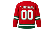 Load image into Gallery viewer, Burns Night Original Hockey Jersey in Red, back view with your name and number