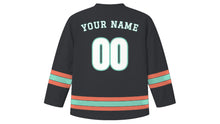 Load image into Gallery viewer, Busan Original Hockey Jersey in Charcoal, back view with your name and number