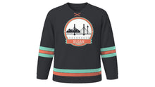 Load image into Gallery viewer, Busan Original Hockey Jersey in Charcoal, front view – custom name and number