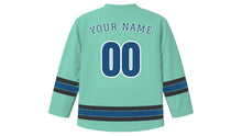 Load image into Gallery viewer, Busan Original Hockey Jersey in Seafoam, back view with your name and number