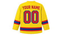 Load image into Gallery viewer, Cabo Verde Original Hockey Jersey in Yellow, back view with your name and number