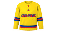 Load image into Gallery viewer, Cabo Verde Original Hockey Jersey in Yellow, front view – custom name and number
