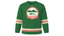 Load image into Gallery viewer, Cairns Original Hockey Jersey in Rainforest Green, front view – custom name and number
