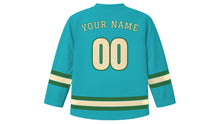 Load image into Gallery viewer, Cairns Original Hockey Jersey in Reef Aqua, back view with your name and number