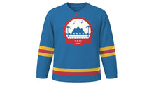 Load image into Gallery viewer, Cali Original Hockey Jersey in Cali River Blue, front view – custom name and number