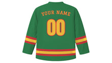 Load image into Gallery viewer, Cali Original Hockey Jersey in Farallones Green, back view with your name and number