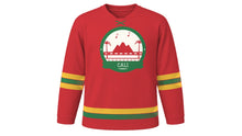 Load image into Gallery viewer, Cali Original Hockey Jersey in Salsa Red, front view – custom name and number