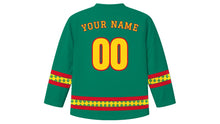 Load image into Gallery viewer, Cameroon National Day Original Hockey Jersey in Cameroon Green, back view with your name and number