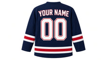 Load image into Gallery viewer, Canada Original Hockey Jersey in Navy, back view with your name and number