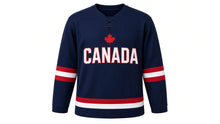 Load image into Gallery viewer, Canada Original Hockey Jersey in Navy, front view – custom name and number