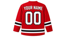 Load image into Gallery viewer, Canada Day Original Hockey Jersey in Red, back view with your name and number