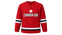 Load image into Gallery viewer, Canada Day Original Hockey Jersey in Red, front view – custom name and number