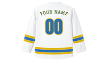Load image into Gallery viewer, Canberra Original Hockey Jersey in Frost White, back view with your name and number