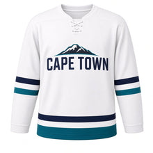 Load image into Gallery viewer, Cape Town Original Hockey Jersey in White, front view – custom name and number