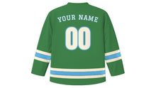 Load image into Gallery viewer, Caracas Original Hockey Jersey in Avila Green, back view with your name and number