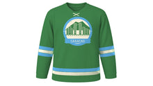 Load image into Gallery viewer, Caracas Original Hockey Jersey in Avila Green, front view – custom name and number