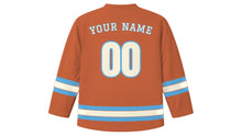 Load image into Gallery viewer, Caracas Original Hockey Jersey in Terracotta, back view with your name and number